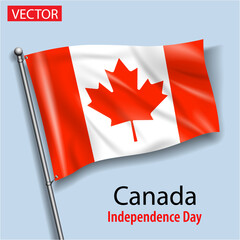 Canada flag national independence day vector flags in America 