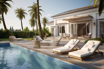 Obraz na płótnie Canvas Modern villa with swimming pool