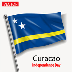 Curacao flag national independence day vector flags in America 