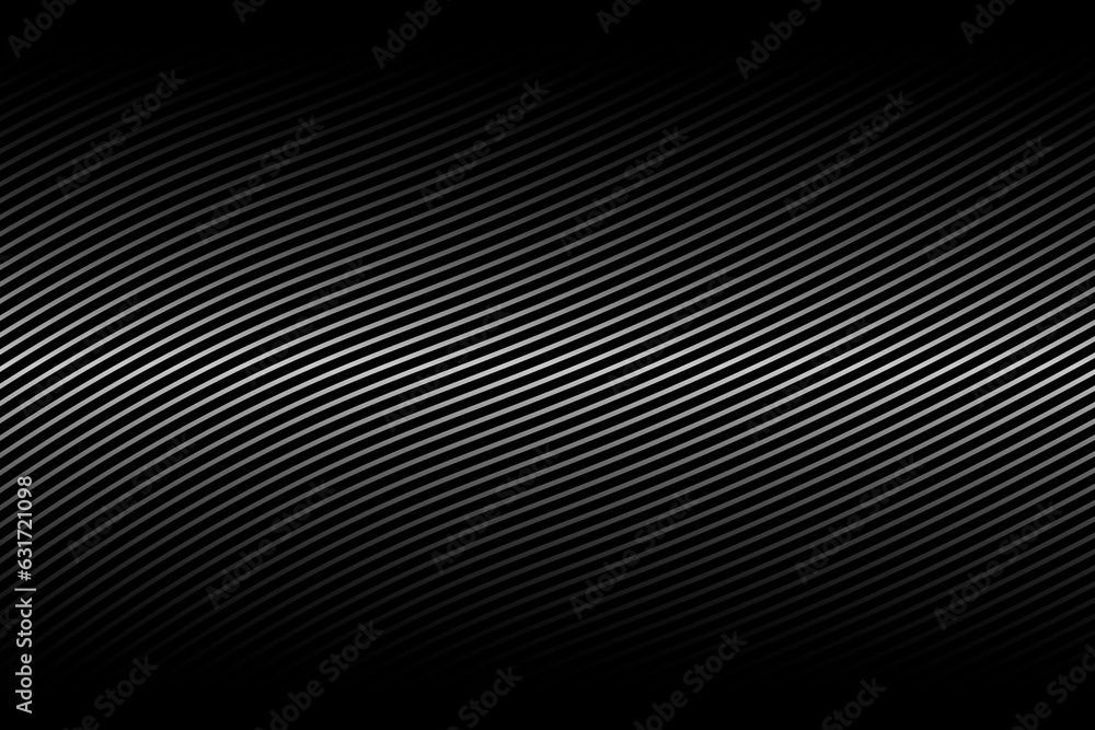 Poster abstract black and white background with curve lines and waves. diagonal lines halftone effect.