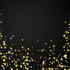Fototapeta premium Magic stars vector overlay. Gold stars scattered