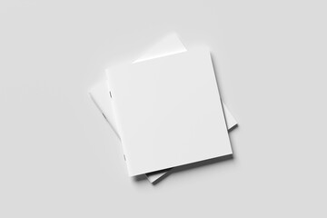 Square Trifold Brochure Blank Mockup