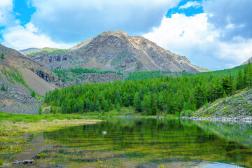 Kuektanar lake in Altai 
