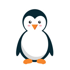 Cute penguin icon vector illustration. Winter symbol. animal illustration.