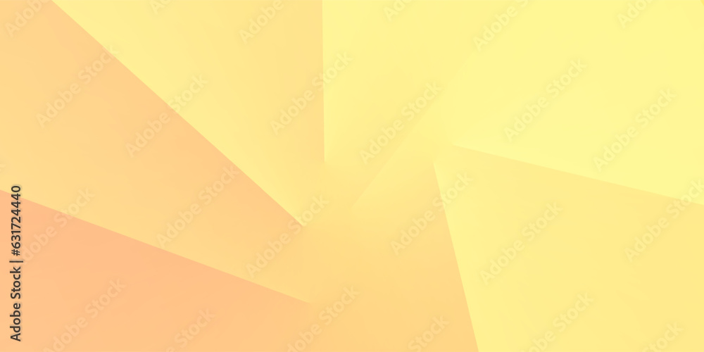 Poster yellow, orange and brown abstract background design - 3d geometric shapes: stripes and lines - color