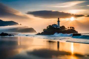  lighthouse at sunset © tippapatt