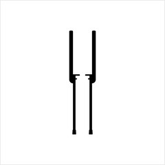 Stilts Icon, Pair Of Poles, Posts, Pillars Icon