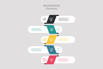 
infographic form colorful numbers from 1 to 4 and text column vector illustration

