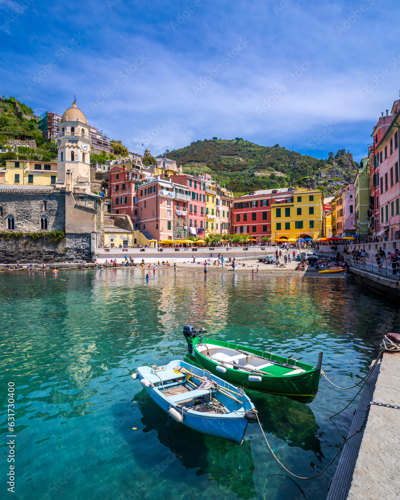 Wall mural Vernazza Village harbour view in Italy