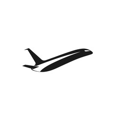 Vector logo of flat airlines, minimalistic, black and white