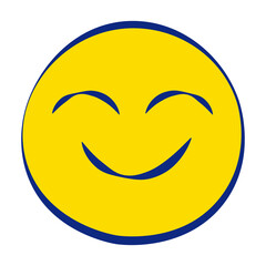 Happy 30 Grunge Emoticons Fill Style