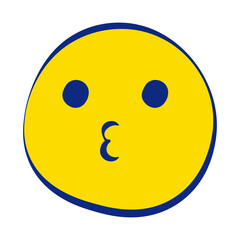 Kiss 30 Grunge Emoticons Fill Style