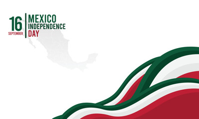 Mexico independence day background with copy space
