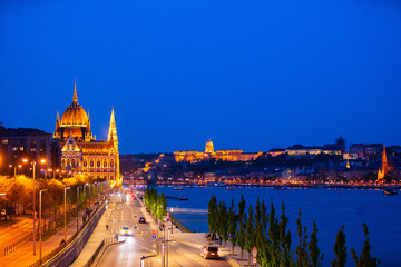 Budapest evening cityscape