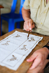 Process of making Hmong batik