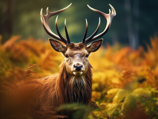 Deer in its Natural Habitat, Wildlife Photography, Generative AI