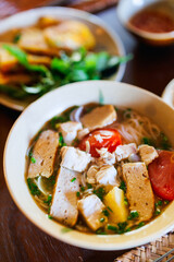 Vietnamese fish noodle soup