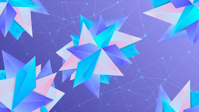 glowing diamond technology animated background