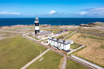 Aerial view of the Lighthouse on Tory Island, County Donegal, Republic of Ireland © Lukassek
