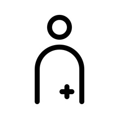 Ostomate line icon. Facilities for ostomy