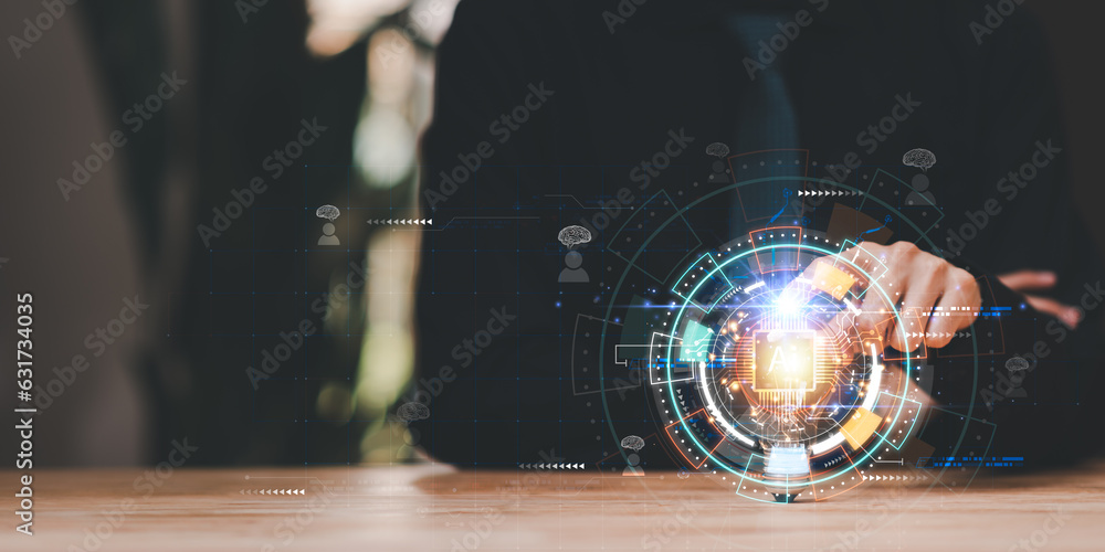 Aufkleber ideas and innovation ,connecting creativity with modern technology , new solutions ,artificial intel