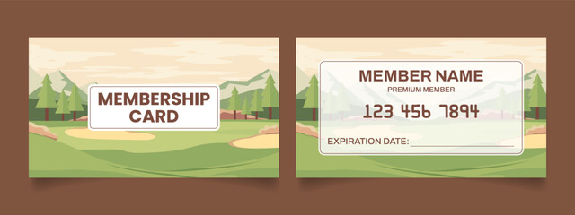 Golf Club Membership Card or Golf ID Card Template Design