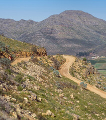 Buffelshoek Pass in South Africa - 631735276