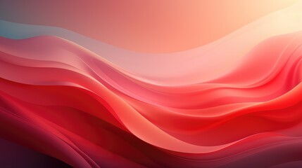 Red color wave background. Generative AI