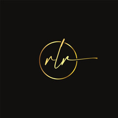 Vector luxury letter RLR logo design concept