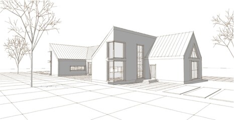 architecture sketch of the house © Svjatoslav