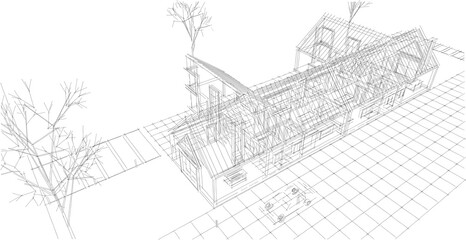 architecture sketch of the house © Svjatoslav