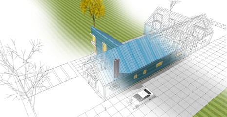 architecture sketch of the house © Svjatoslav