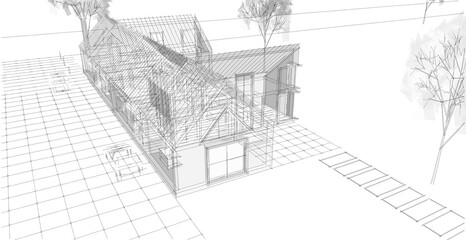 architecture sketch of the house © Svjatoslav