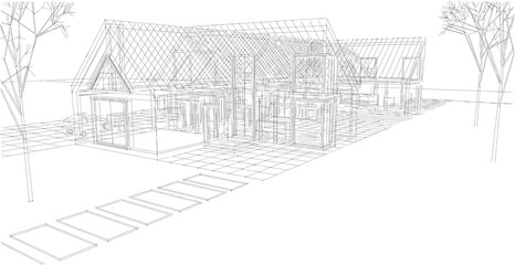 architecture sketch of the house © Svjatoslav