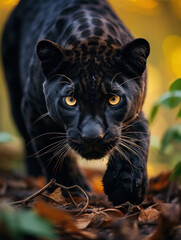 Panther in its Natural Habitat, Wildlife Photography, Generative AI