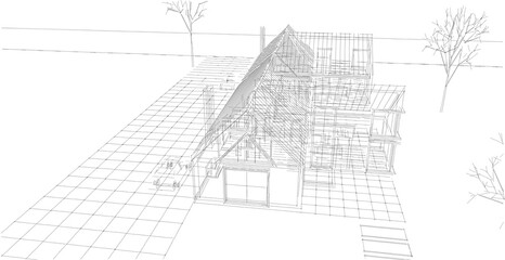 architecture sketch of the house © Svjatoslav