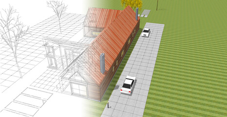 architecture sketch of the house © Svjatoslav