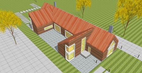 architecture sketch of the house © Svjatoslav