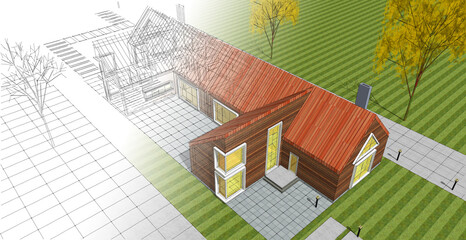 architecture sketch of the house © Svjatoslav