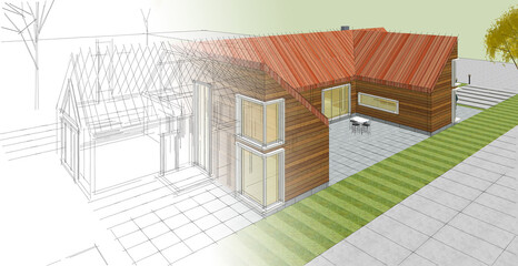architecture sketch of the house © Svjatoslav
