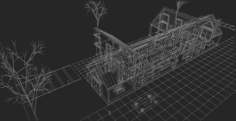 architecture sketch of the house © Svjatoslav