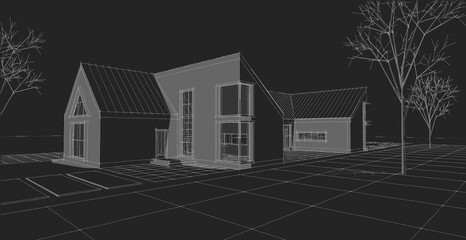 architecture sketch of the house © Svjatoslav