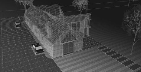 architecture sketch of the house © Svjatoslav