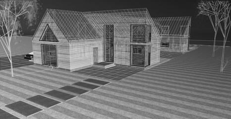 architecture sketch of the house © Svjatoslav