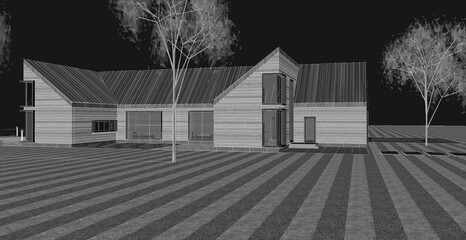 architecture sketch of the house © Svjatoslav