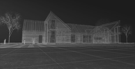 architecture sketch of the house © Svjatoslav