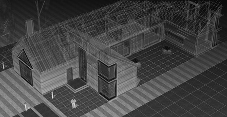architecture sketch of the house © Svjatoslav