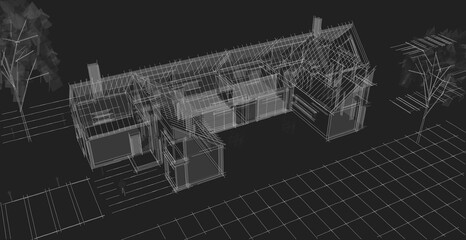 architecture sketch of the house © Svjatoslav