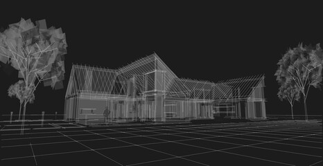 architecture sketch of the house © Svjatoslav