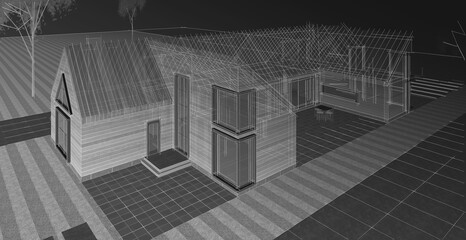 architecture sketch of the house © Svjatoslav